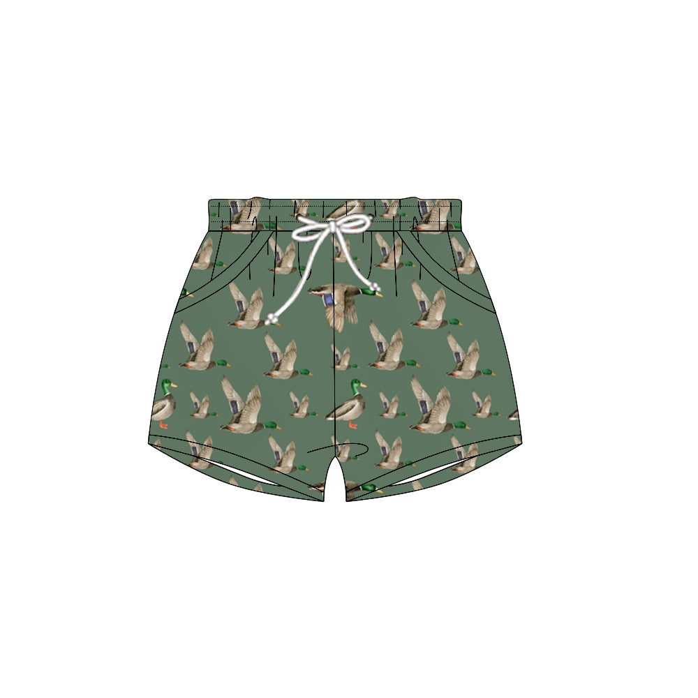 Baby Boys Green Ducks Pockets Shorts Bottoms Preorder