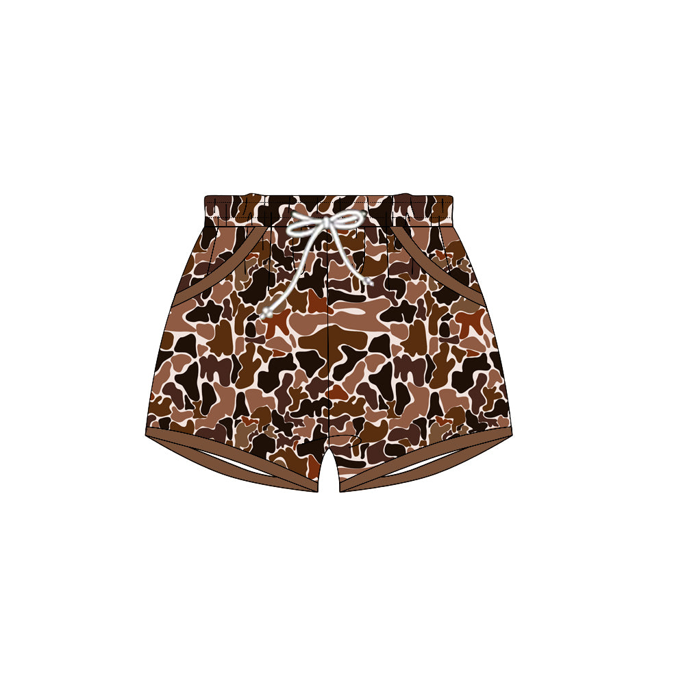 Baby Boys Brown Camo Pockets Shorts Bottoms Preorder
