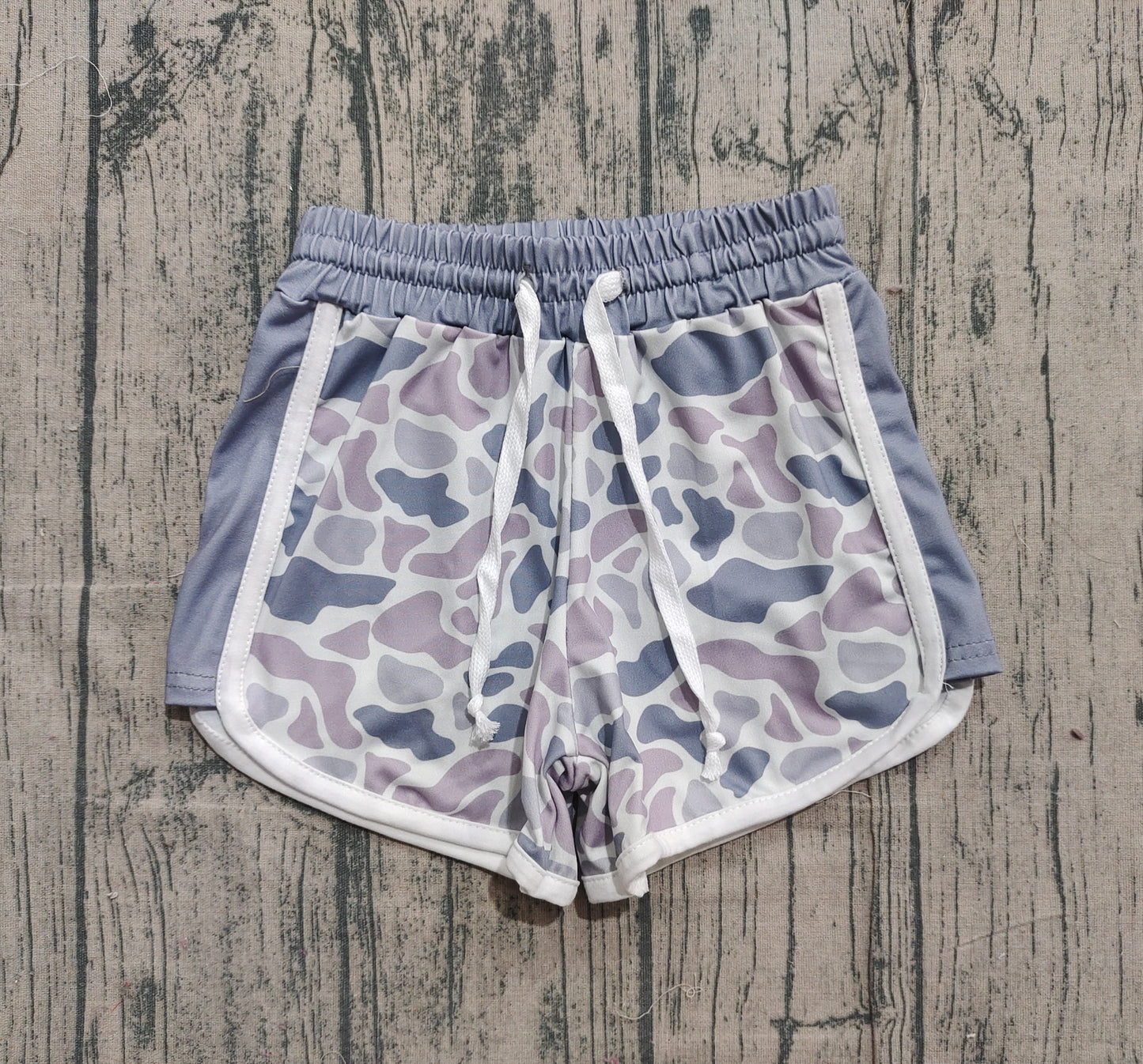 Baby Girls Light Grey Camo Southern Shorts Bottom Preorder