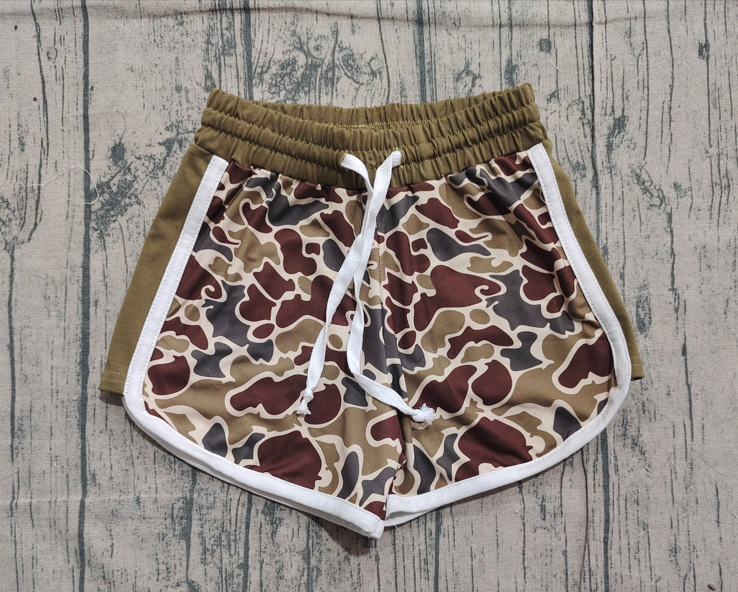 Baby Girls Khaki Camo Southern Shorts Bottom Preorder