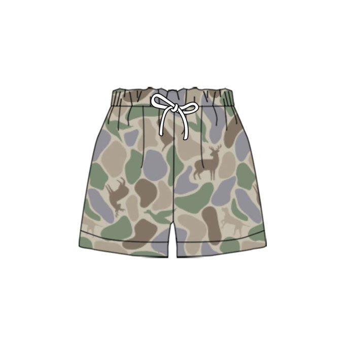 Baby Boys Dogs Ducks Deer Camo Hunting Shorts Bottom Preorder