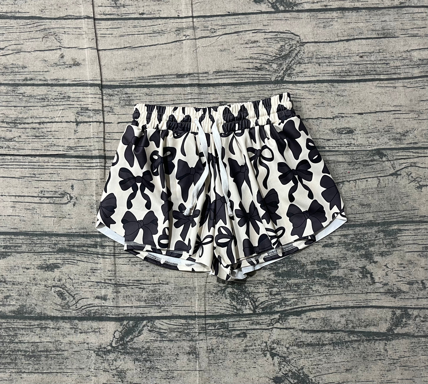 Baby Girls Black Bows Yoga Active Ruffle Shorts Bottom