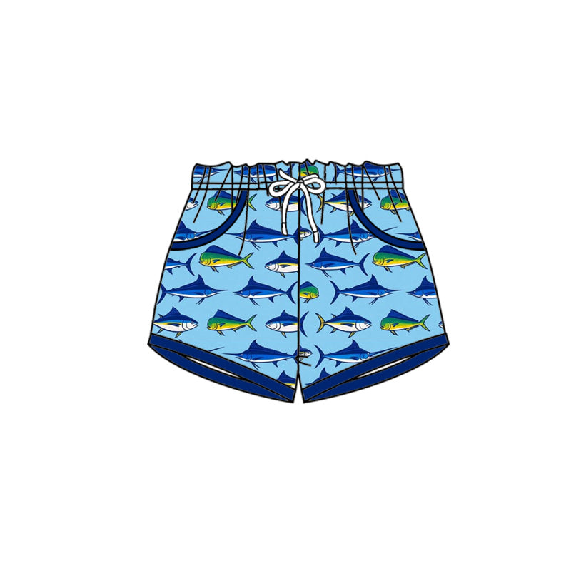 Baby Boys Pockets Sharks Swimming Trunks Bottom Preorder