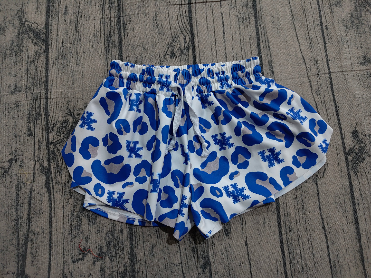 Baby Girls Blue Leopard UK Yoga Active Team Butterfly Shorts Bottom