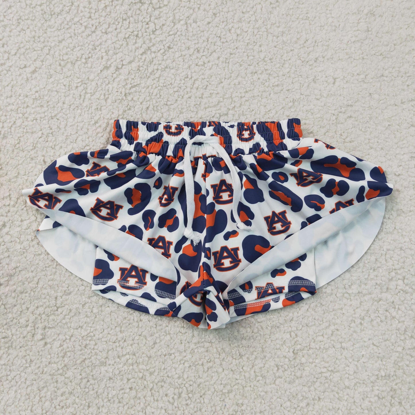 Baby Girls Navy Leopard AU Yoga Active Team Butterfly Shorts Bottom