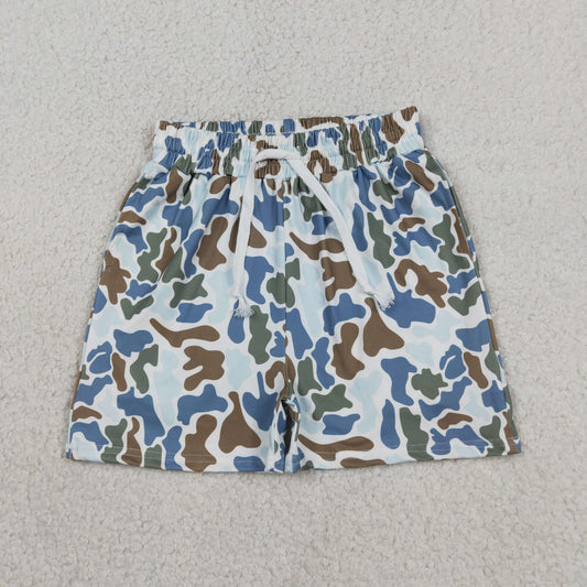 Baby Boys Southern Brown Blue Camo Pockets Shorts Bottom