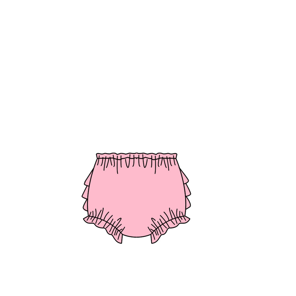 Baby Girls Pink Ruffle Bummies Bottoms Preorder