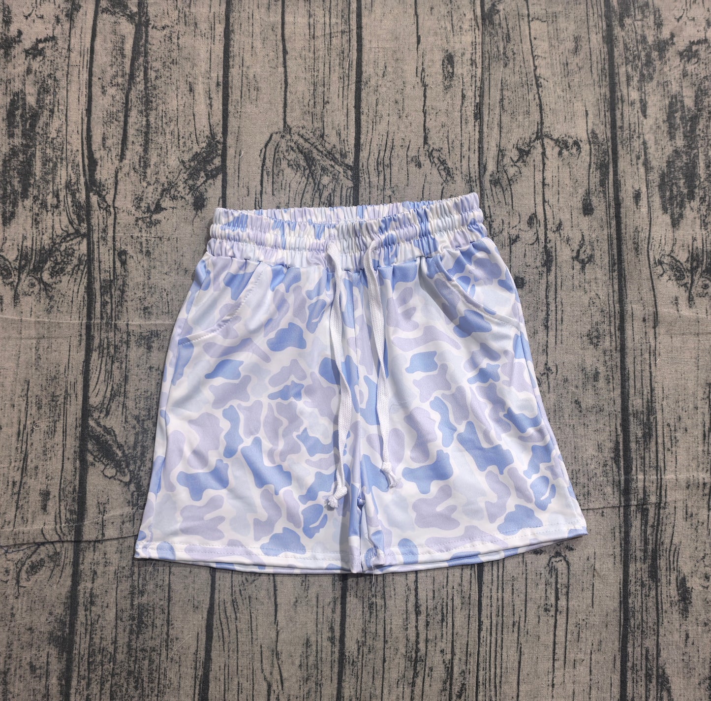 Baby Boys Southern Light Blue Camo Pockets Shorts Bottom