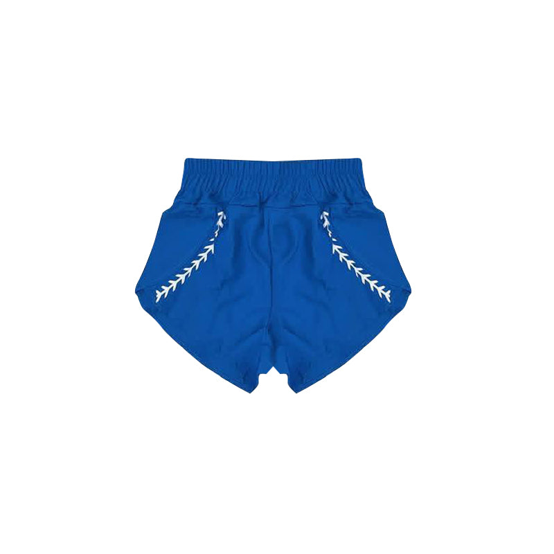 Baby Girls Hot Blue Baseball Yoga Active Team Sport Shorts Bottom Preorder