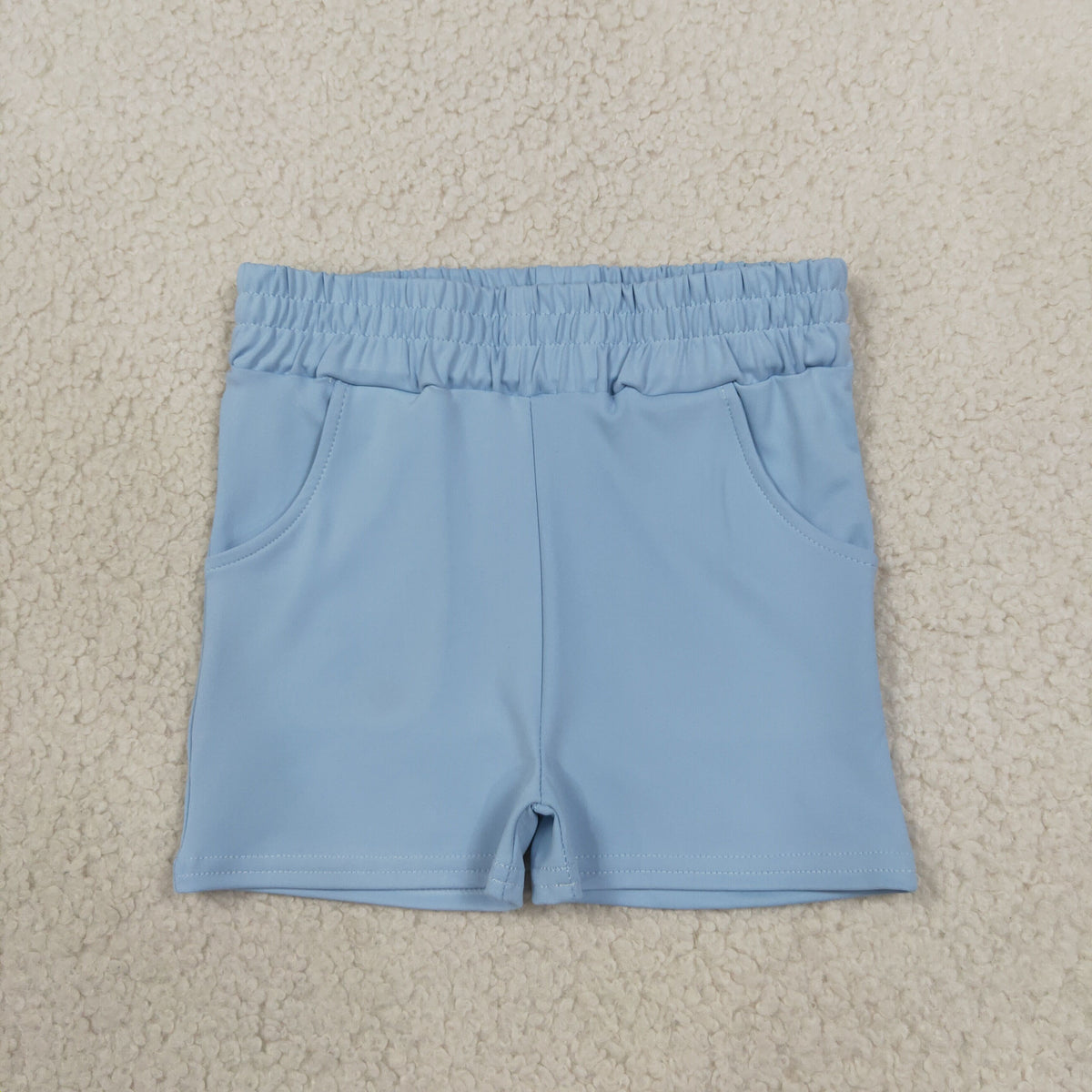 Baby Girls Light Blue Yoga Active Pockets Short Bottoms