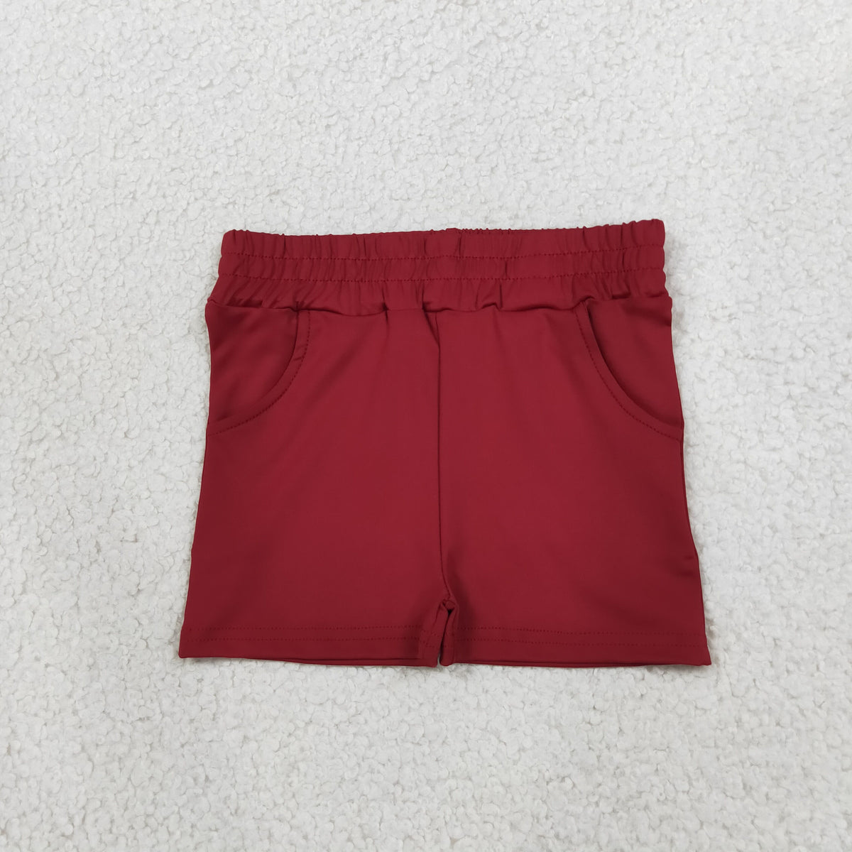 Baby Girls Maroon Yoga Active Pockets Short Bottoms