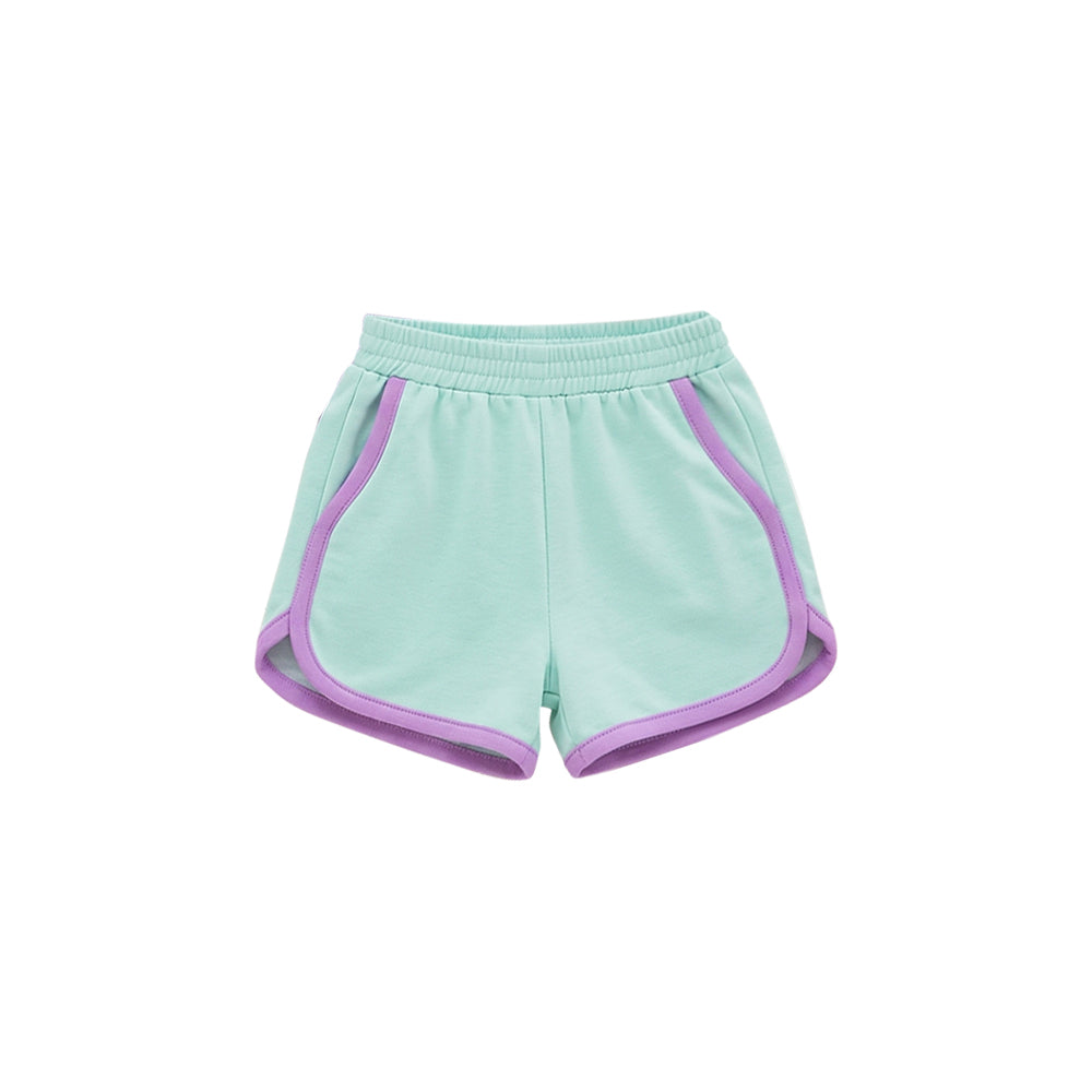 Preorder moq 5 Baby Girls Blue Purple Pockets Shorts Bottom