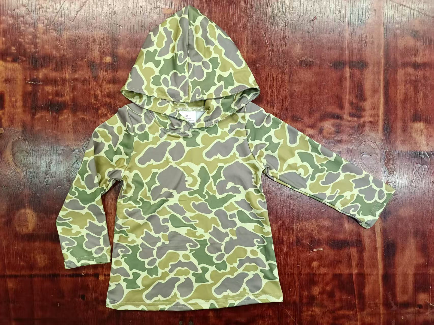 Preorder moq 5 Baby Boys Western Green Camo Long Sleeves Hoodies Top