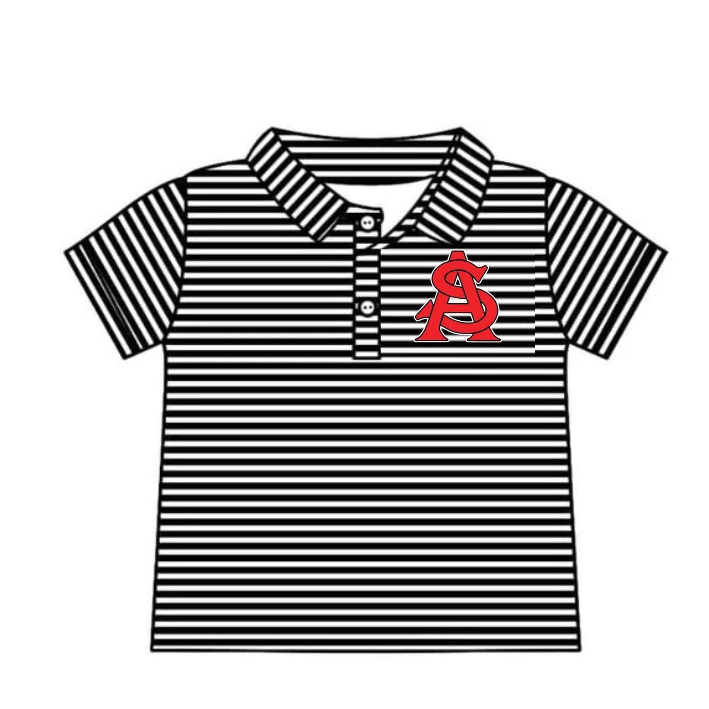 Preorder(moq 5) Baby Boys Black Stripes San Augstine Team Short Sleeve Tee Pullovers Shirts Tops