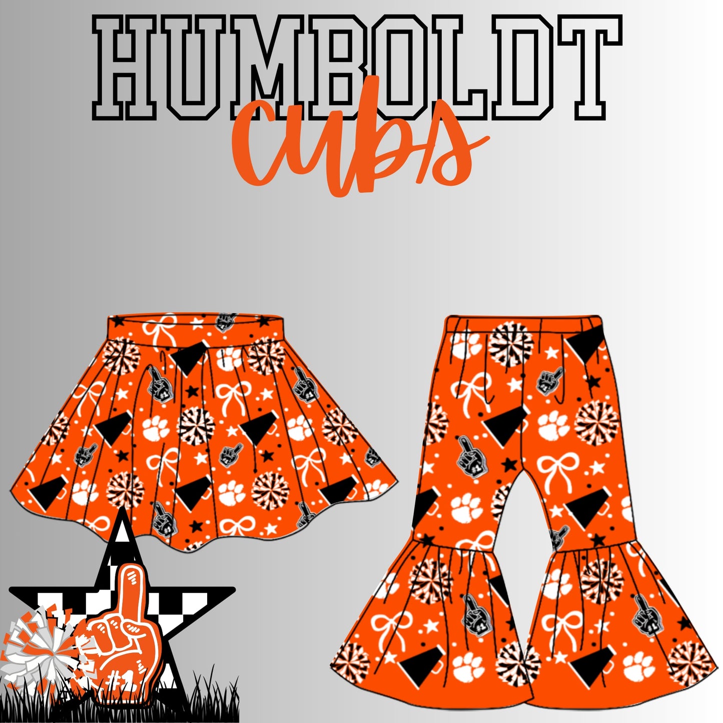 Preorder(moq 8 Each)Baby Girls Humboldt Cuba Skorts and Pants Team