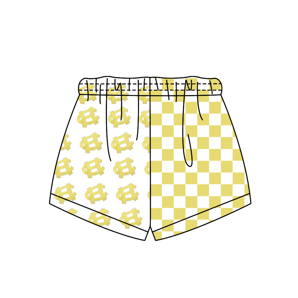 Preorder (moq 5)Baby Boys Girls Team Checked Shorts Bottom
