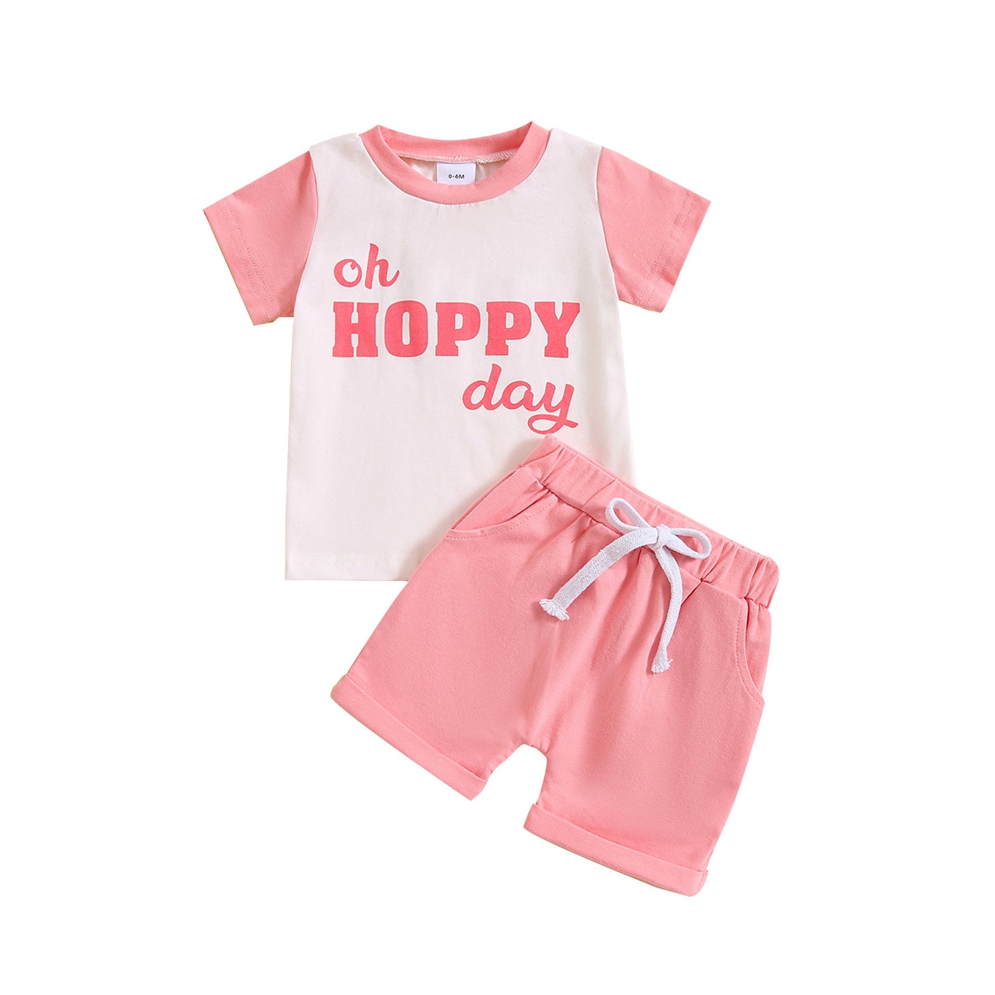 Baby Girls Hoppy Day Shirt Shorts Clothes Sets Preorder(moq 5)