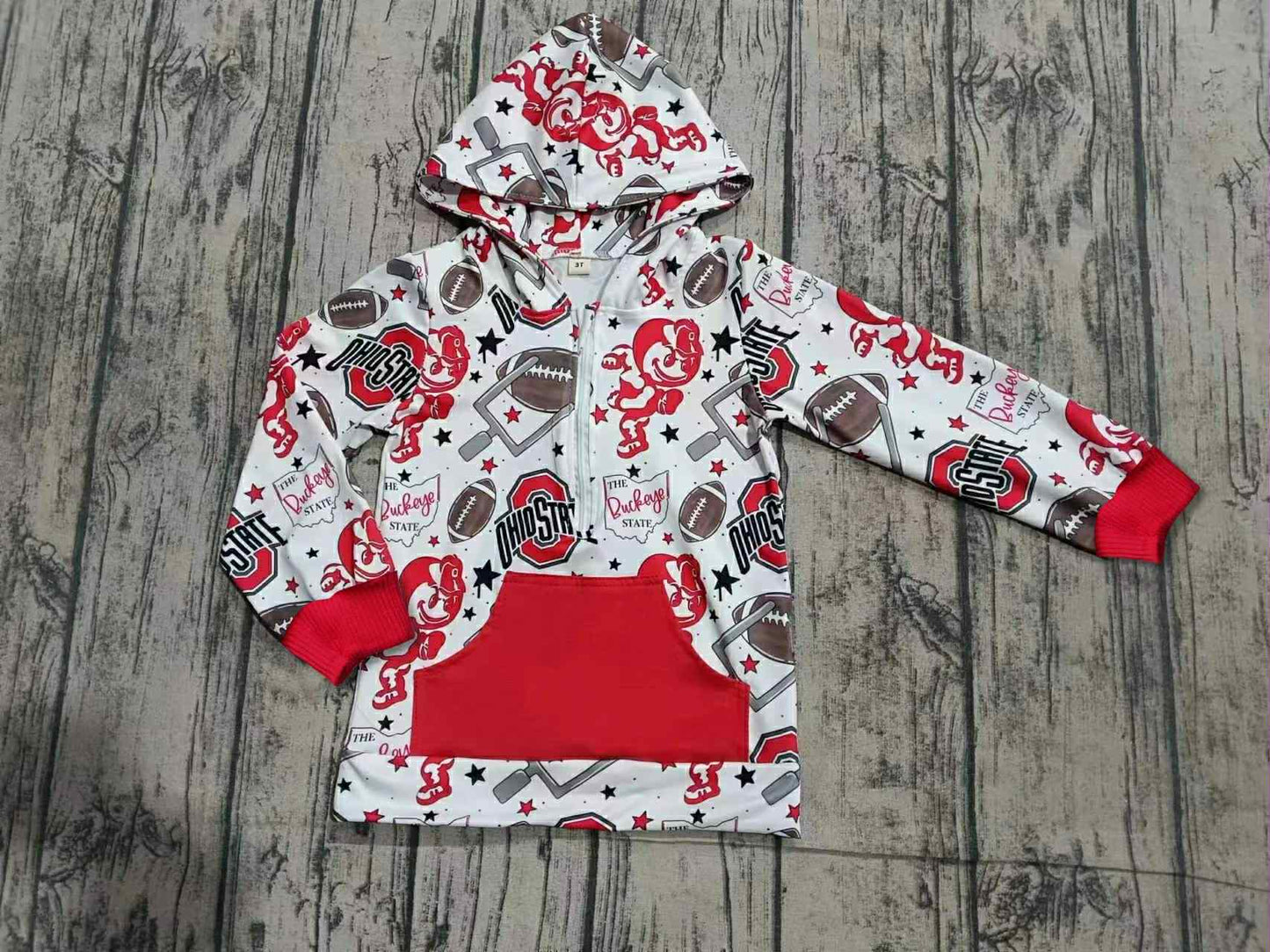 Preorder (moq 5)Baby Boys Team Ohiostate Hooded Pullovers Tops