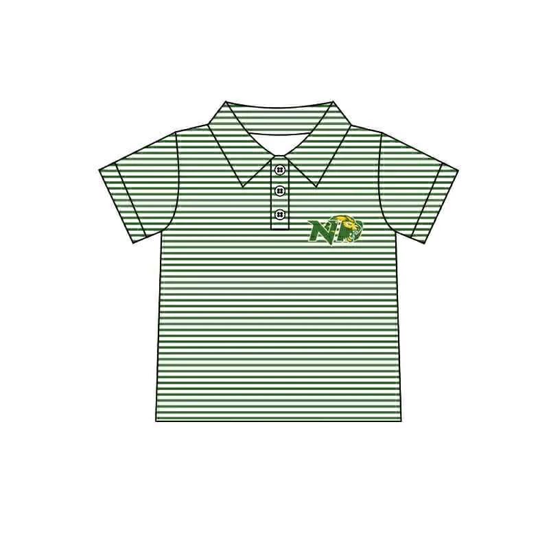 Preorder(moq 5) Baby Boys Green ND Team Short Sleeve Tee Pullovers Shirts Tops