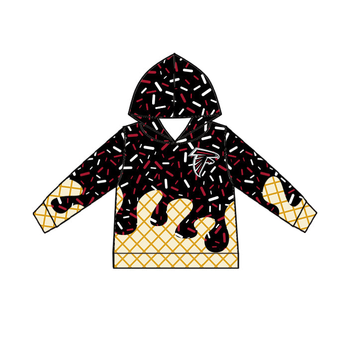 Preorder (moq 5)Baby Boys Drip Sprinkles Atlanta Falcons Team Long Sleeves Hoodies Top