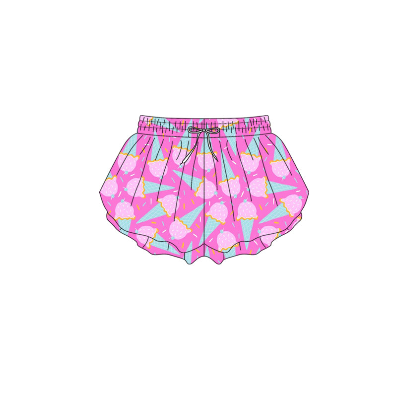 Preorder (moq 5)Baby Girls Ice Creams Sprinkles Ruffle Shorts Bottom