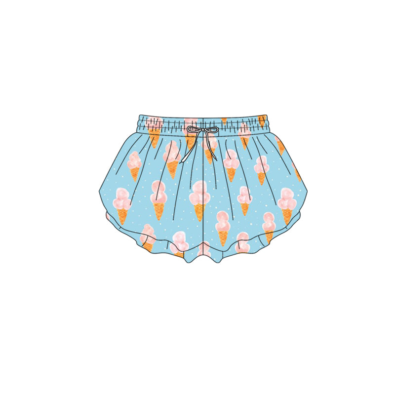 Preorder (moq 5)Baby Girls Ice Creams Sprinkles Ruffle Shorts Bottom