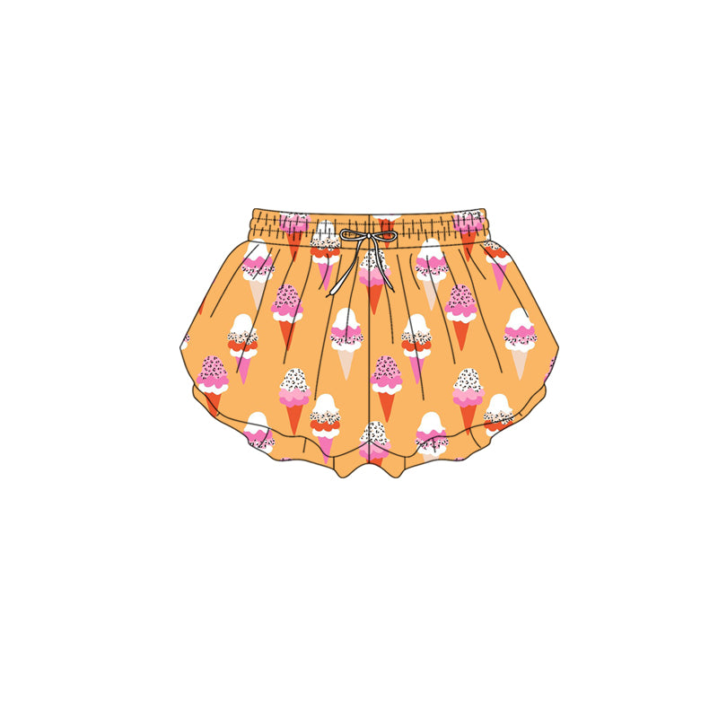 Preorder (moq 5)Baby Girls Colorful Ice Creams Ruffle Shorts Bottom