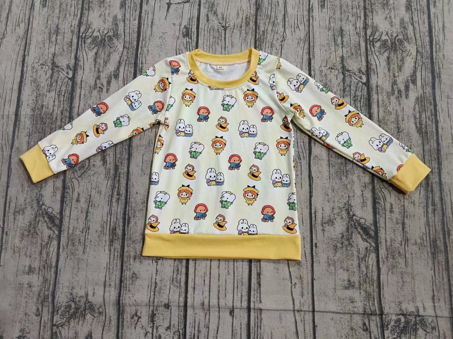 Preorder(moq 5)Boys Cartoon Animals Long Sleeve Tee Shirts Tops