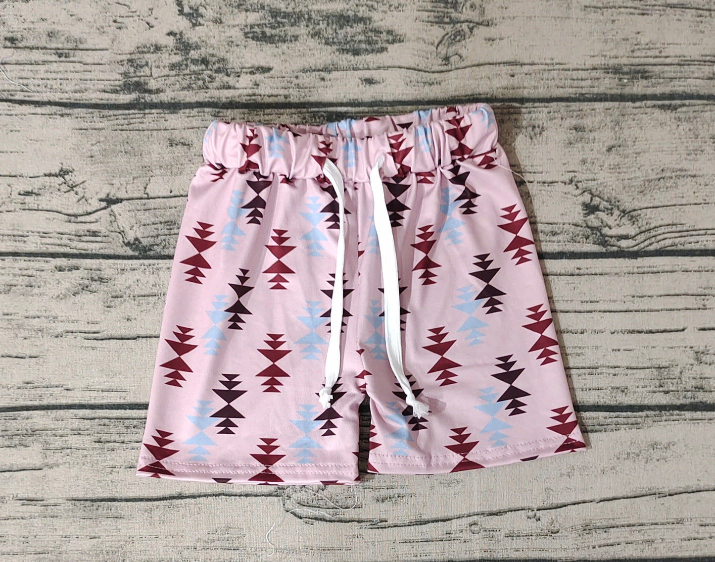 Baby Boys Light Brown Aztec String Shorts