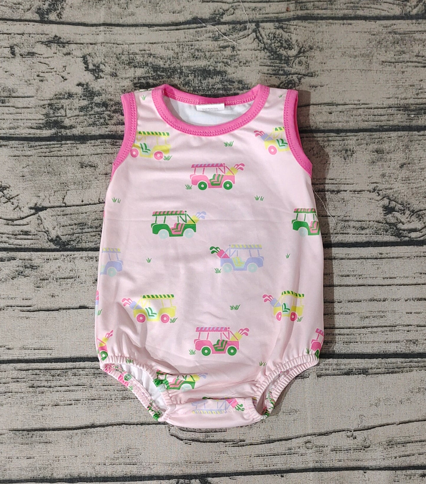 Baby Infant Girls Golf Pink Sleeveless Summer Rompers
