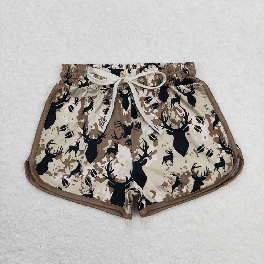 Baby Girls Green Deer Hunting Summer Shorts Bottoms