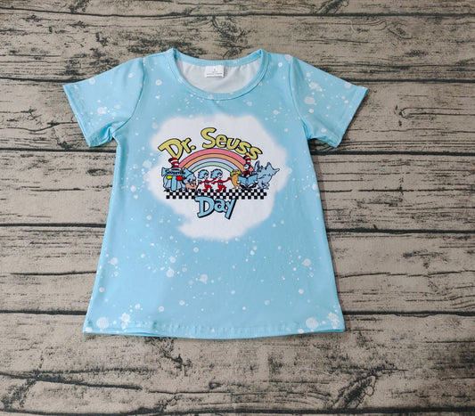 Baby Girls Dr Reading Short Sleeve Blue Tee Shirts