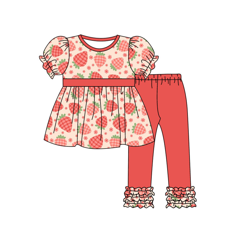 Baby Girls Strawberry Tunic Top Pants Legging Sets preorder(moq 5)
