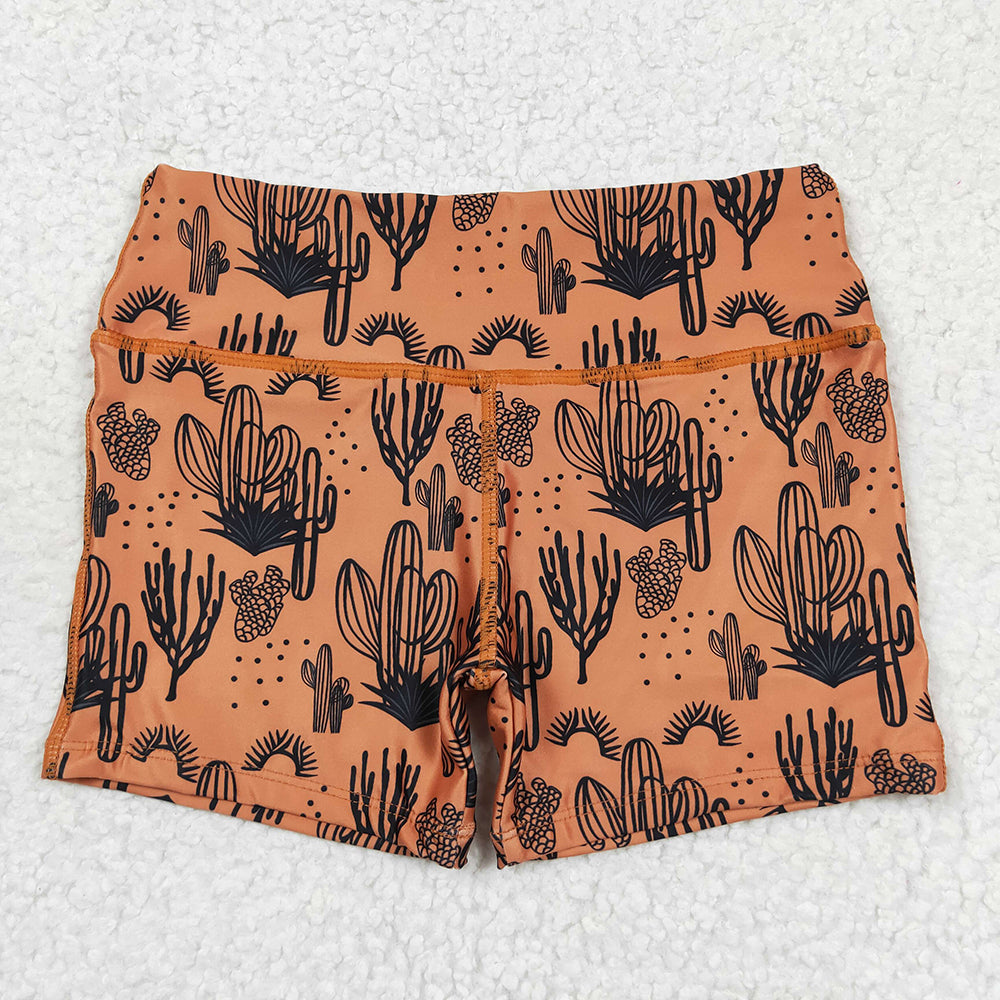 Baby Girls Brown Cactus Biking Summer Bottoms Shorts