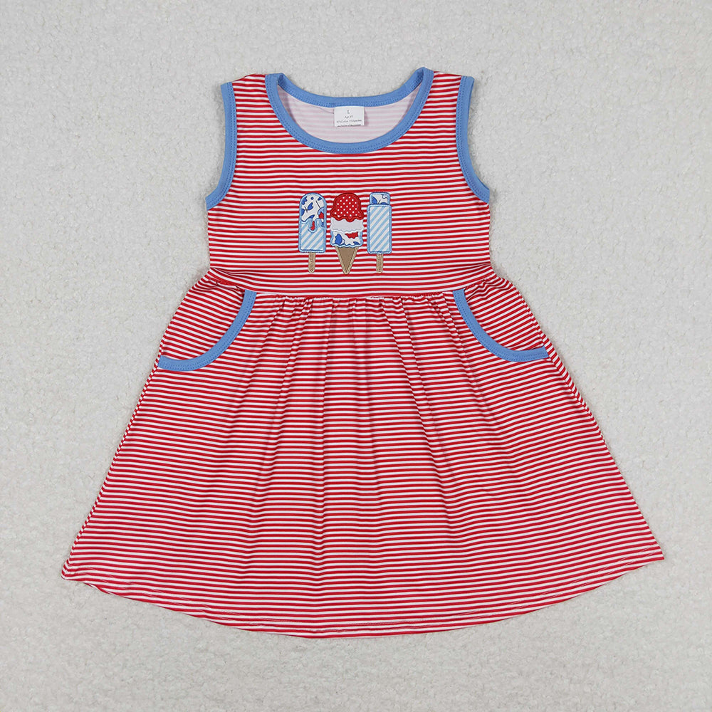 Baby Girls Sleeveless Popstick Knee Length Dresses
