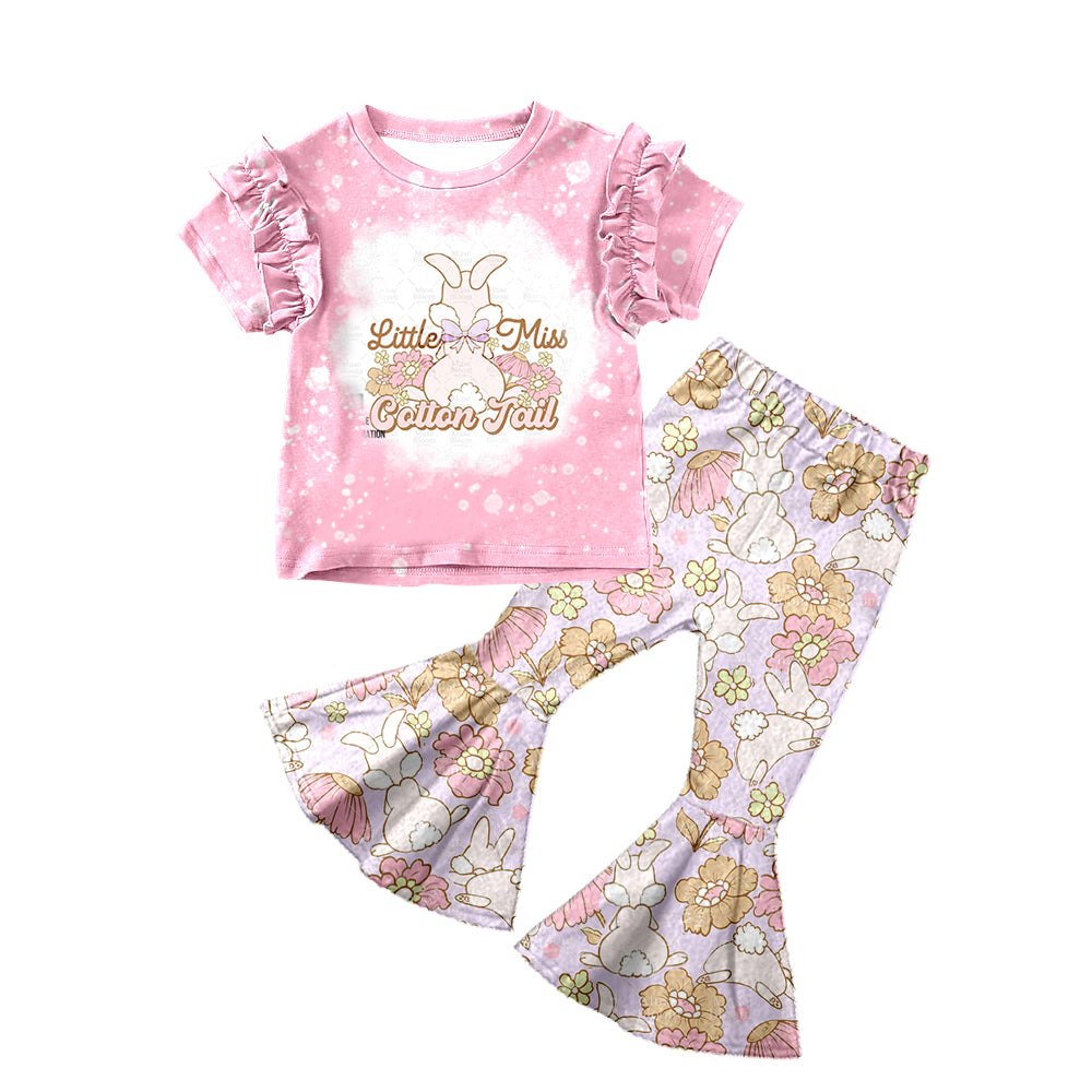 Baby Girls Rabbit Top Flowers Bell Pants Clothing Sets Preorder(moq 5)
