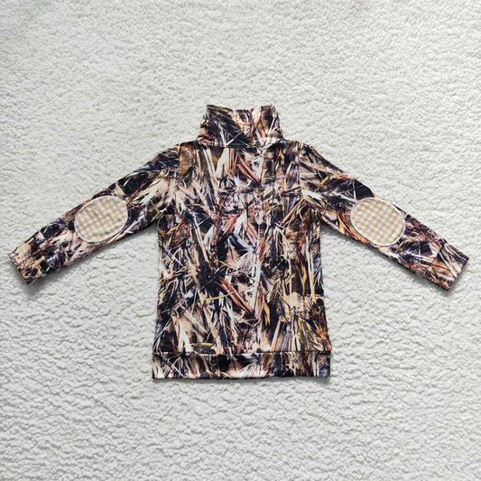 Baby Boys Camo Hunting Dog Zip Pullover Tops