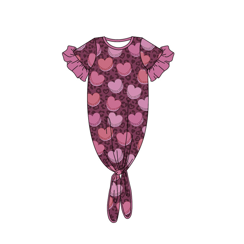 Baby Newborn Girls Valentines Hearts Gowns preorder(moq 5)