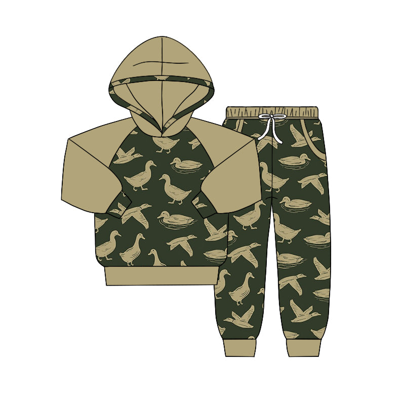 Baby Boys Duck Tee Hooded Shirt Pants Clothing Sets Preorder(moq 5)