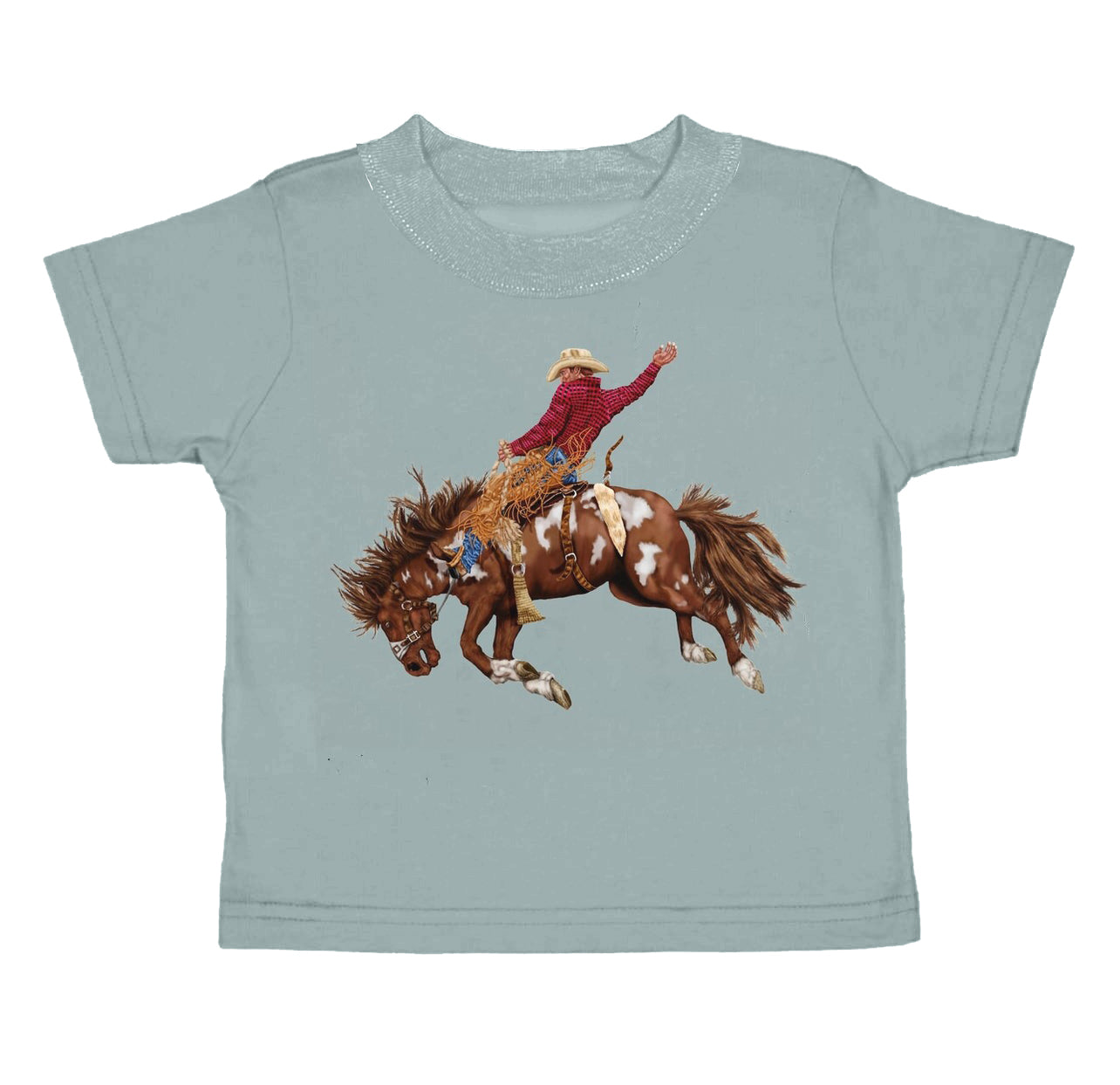 Baby Boys Western Green Rodeo Short Sleeve Shirts Preorder(moq 5)