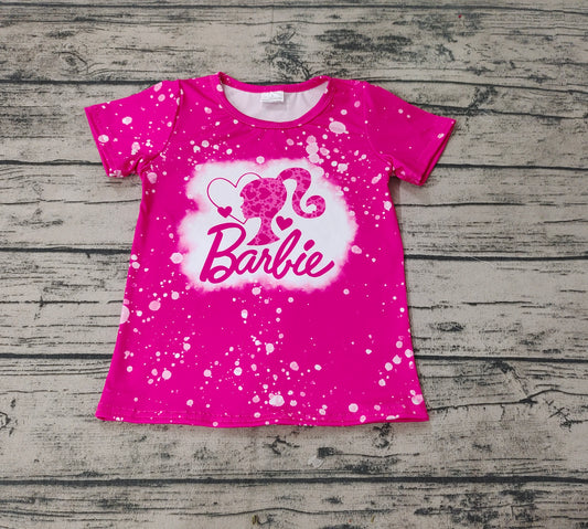 Baby Girls Pink Doll Short Sleeve Tee Shirt Tops
