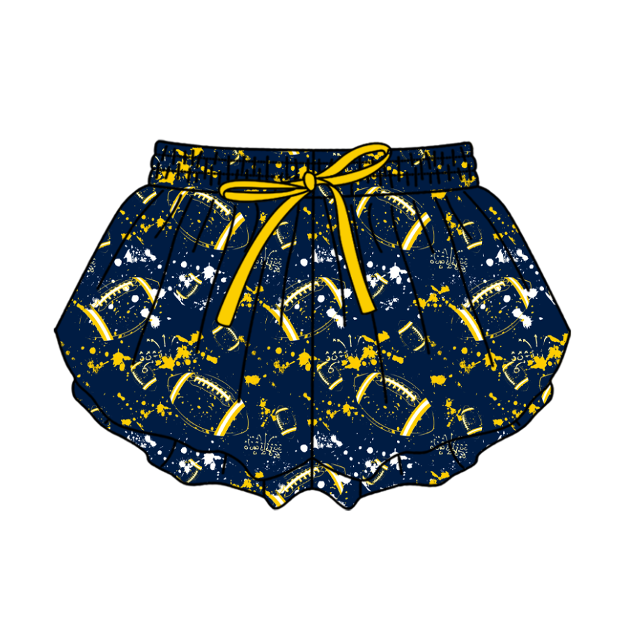 Preorder (moq 5)Baby Girls Tie-dye Footballs Print Team Butterfly Shorts Bottom