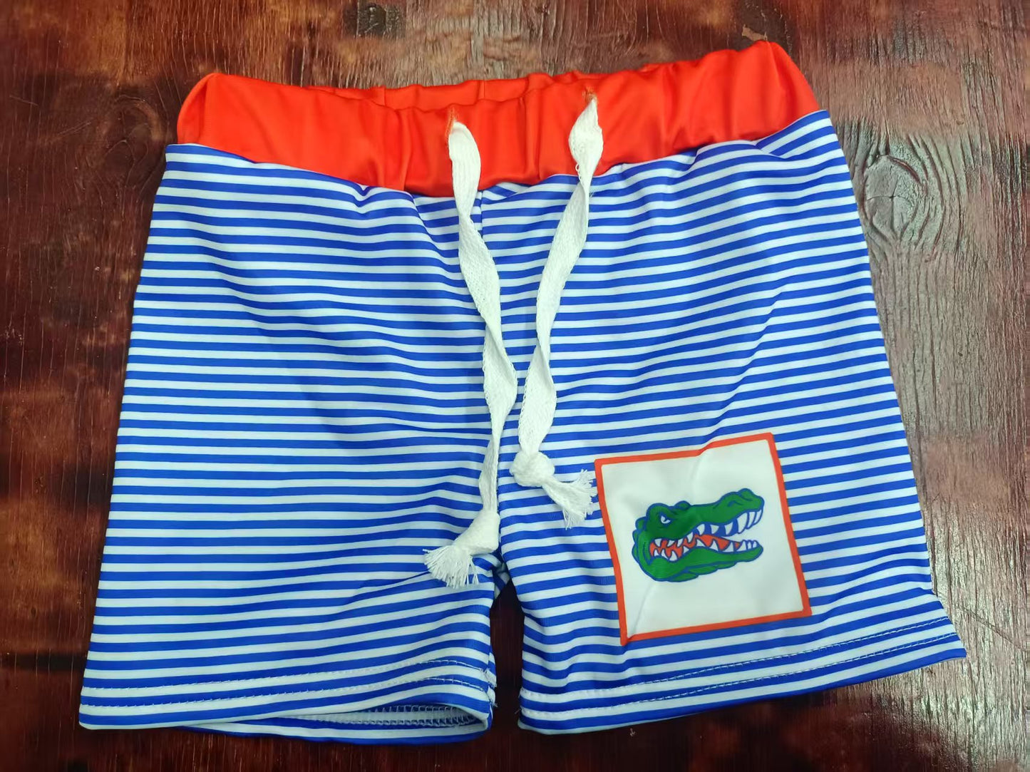 Preorder moq 5 Baby Boys Blue Stripe Crocodiles Shorts Bottom