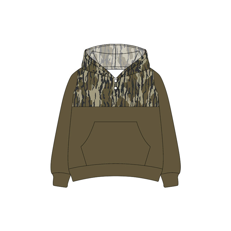 Preorder (moq 5)Baby Boys Southern Camouflage Hooded Pullovers Tee Shirts