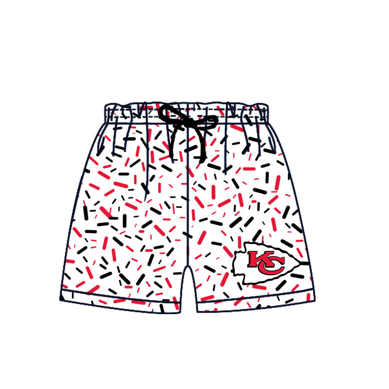 Preorder (moq 5)Baby Boys Drip Sprinkles KC Chiefs Team Shorts Bottom