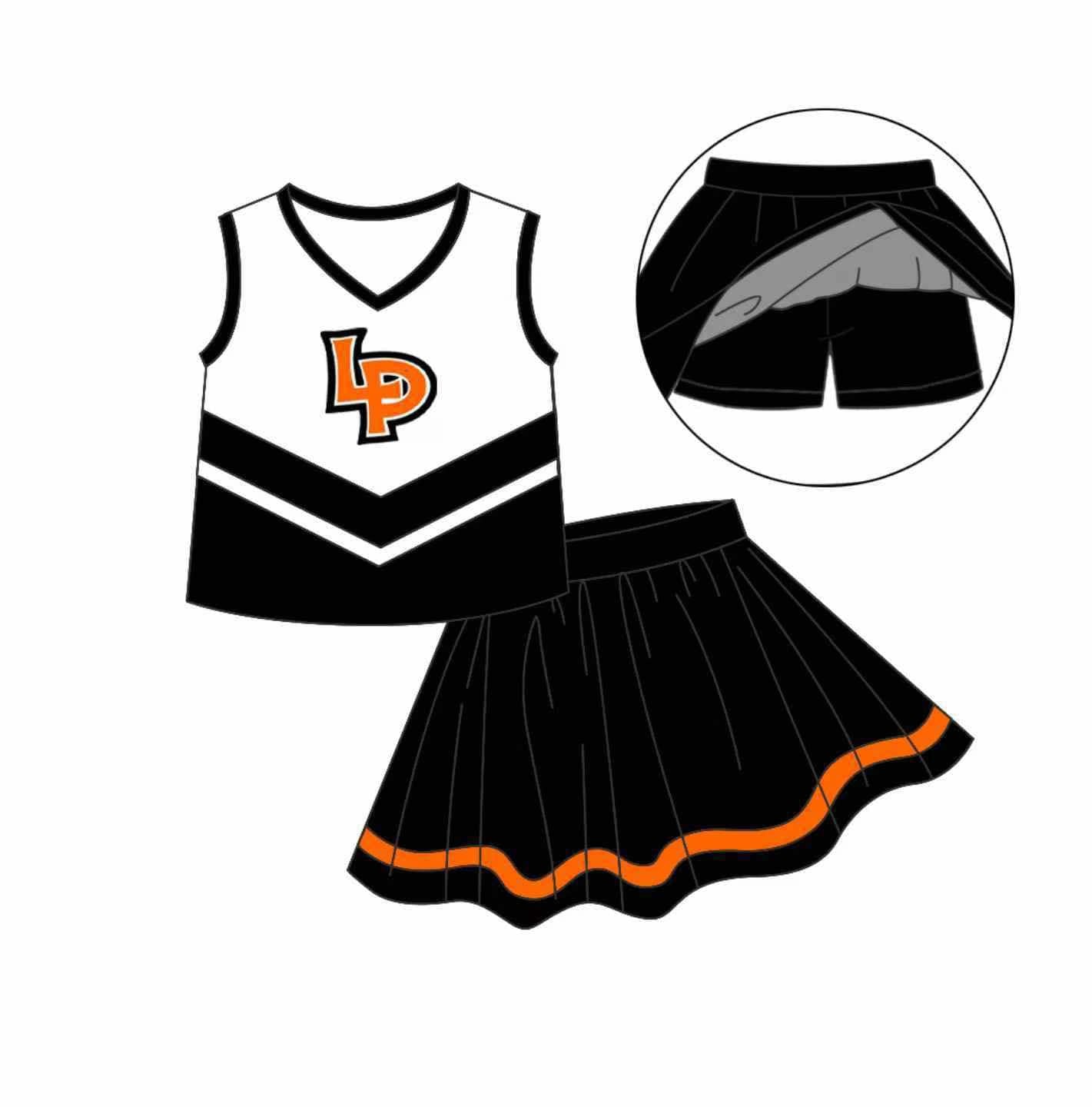 Preorder (moq 5)Baby Girls LP team Top Skirt Skort Sets