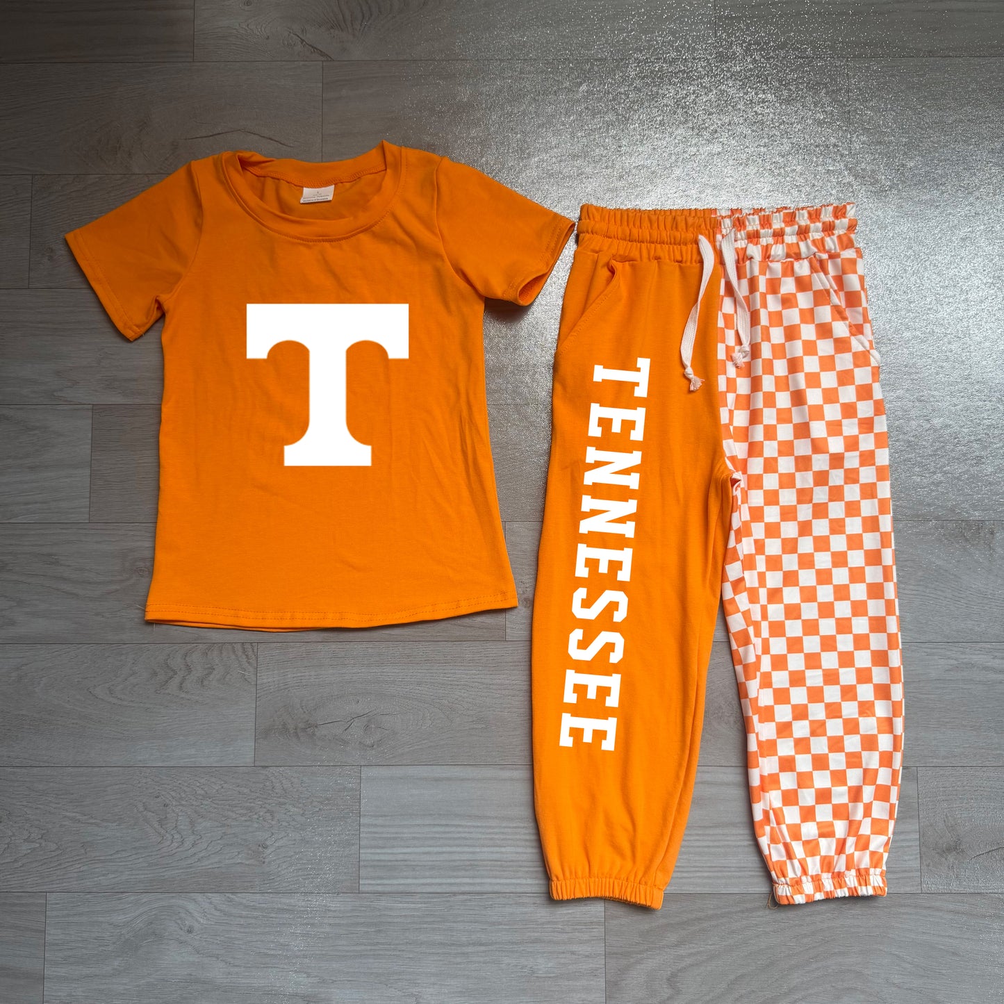 Baby Boys Vinyl Tennessee Top Pockets Joggers Team Clothes Sets