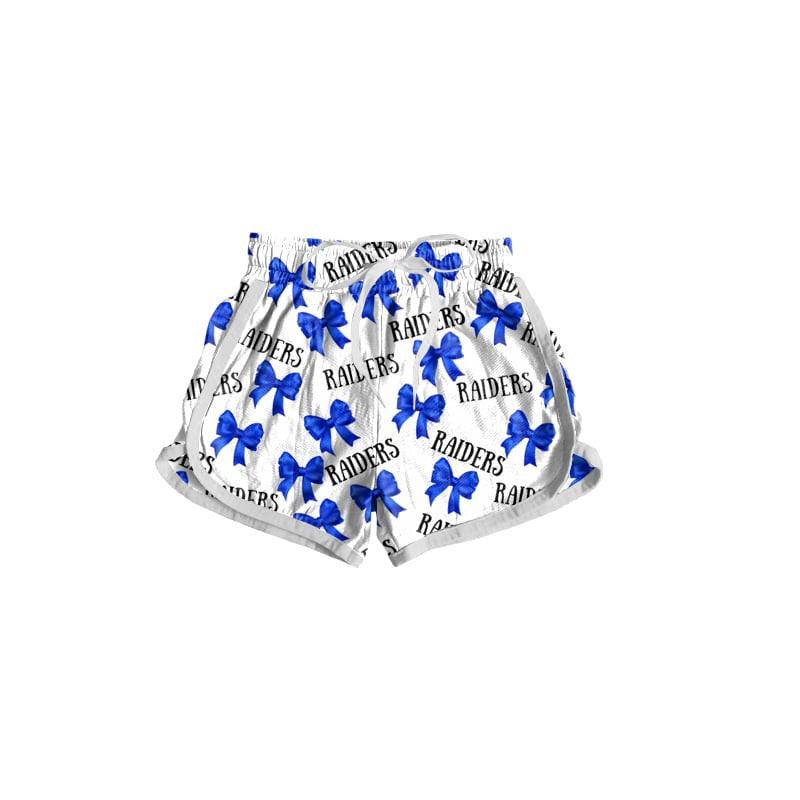 Preorder(moq 5) Baby Girls Team Raiders Blue Sports Shorts