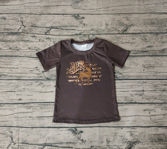 Baby Boys Camo Deer Short Sleeve Shirts Tops