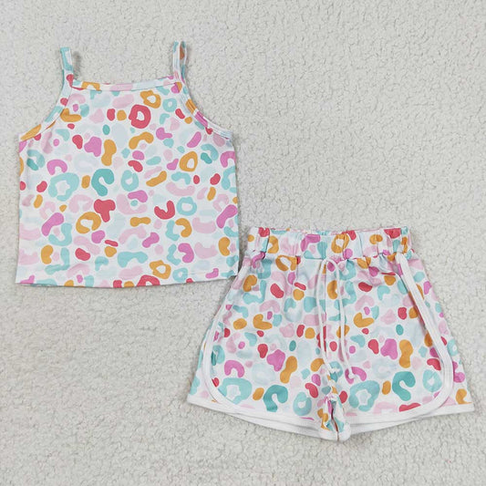Baby Girls Pink Leopard Shorts Clothes Sets